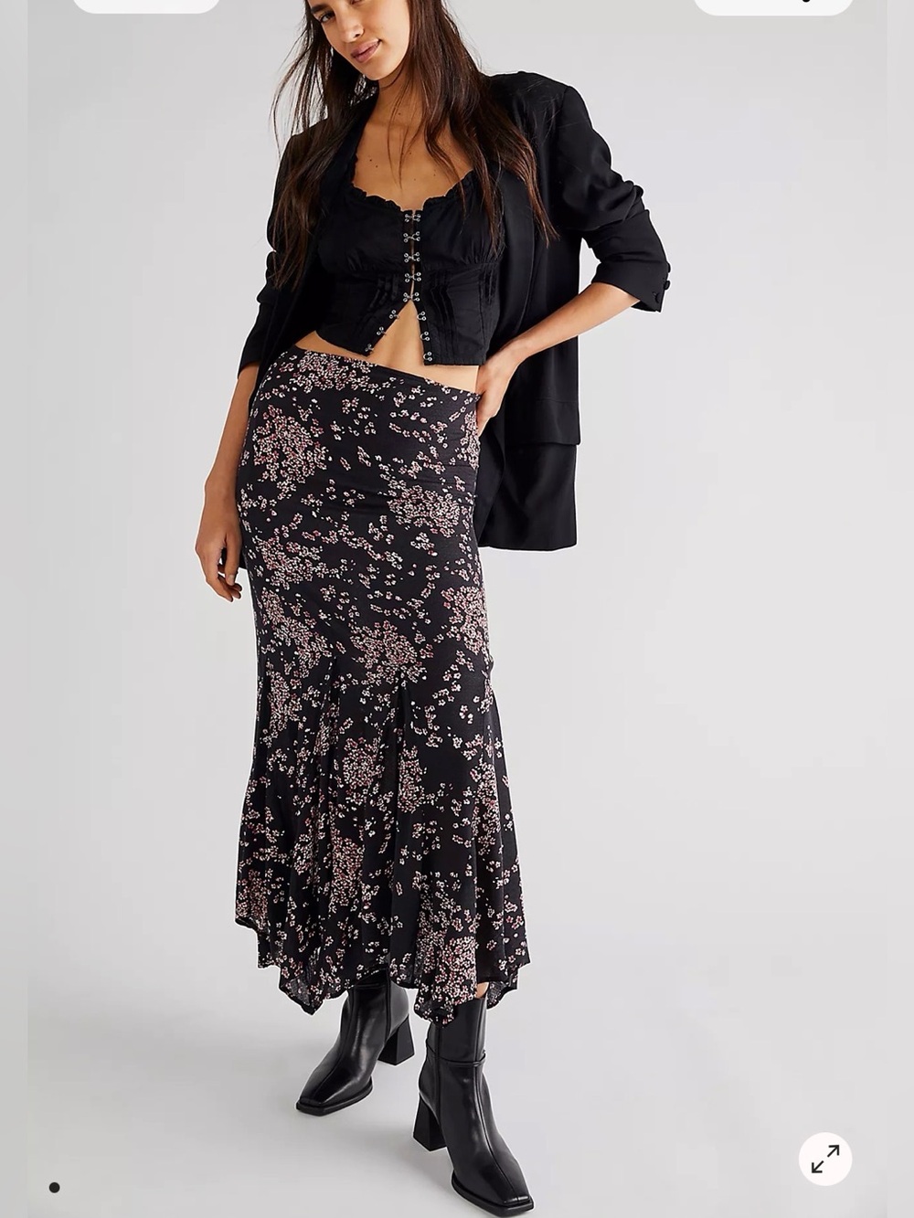 Like new rare Free People Backseat Glamor Maxi Skirt.